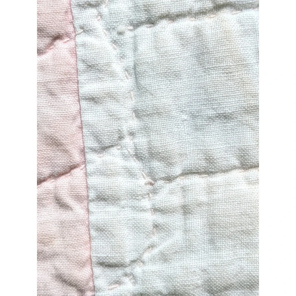 Vintage Sunbonnet Sue Embroidered Pink Quilt Cottagecore Grandmacore Retro Folk